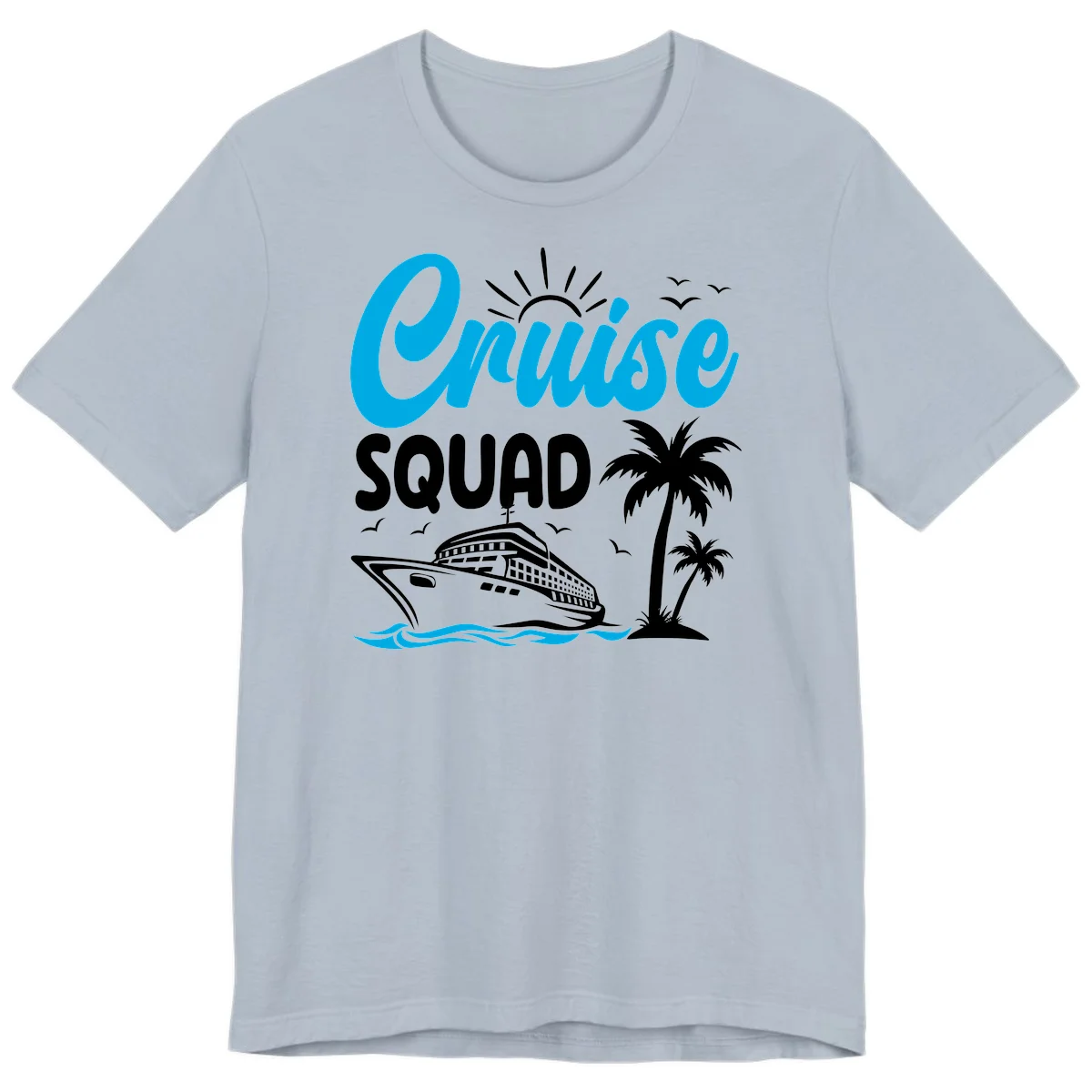 Cruise Squad Vacation Vibes Premium T-Shirt in Light Blue