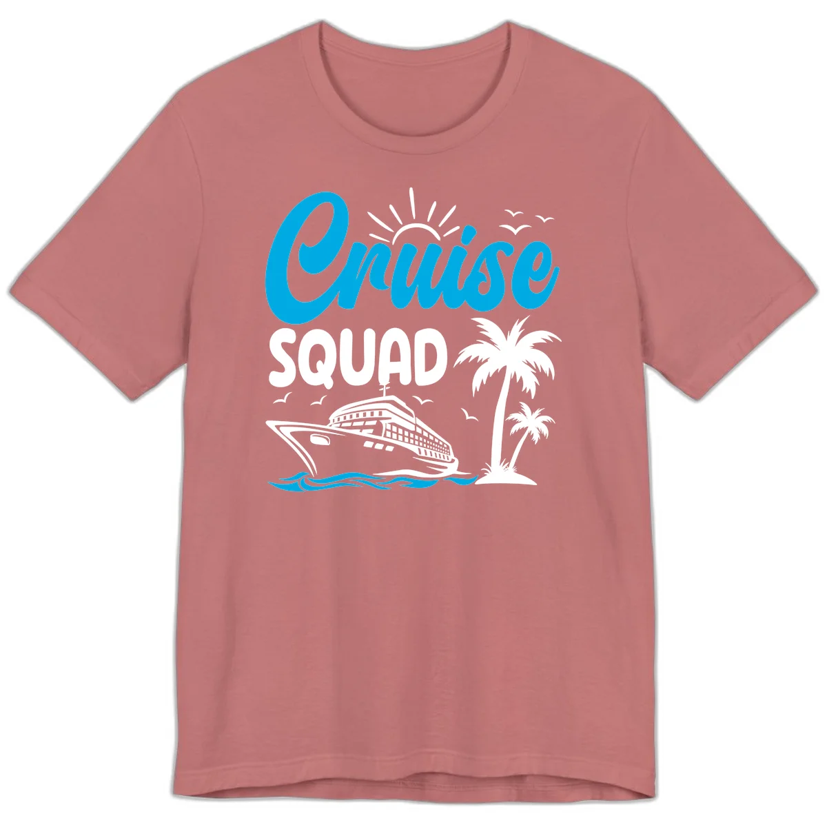 Cruise Squad Vacation Vibes Premium T-Shirt in Mauve