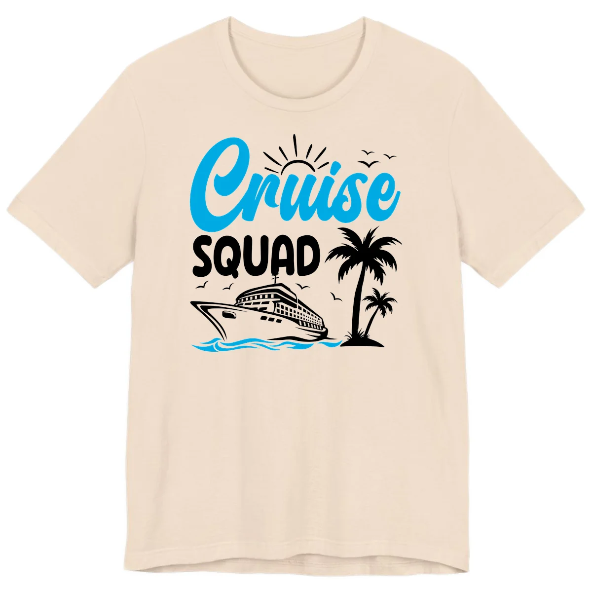 Cruise Squad Vacation Vibes Premium T-Shirt in Soft Cream