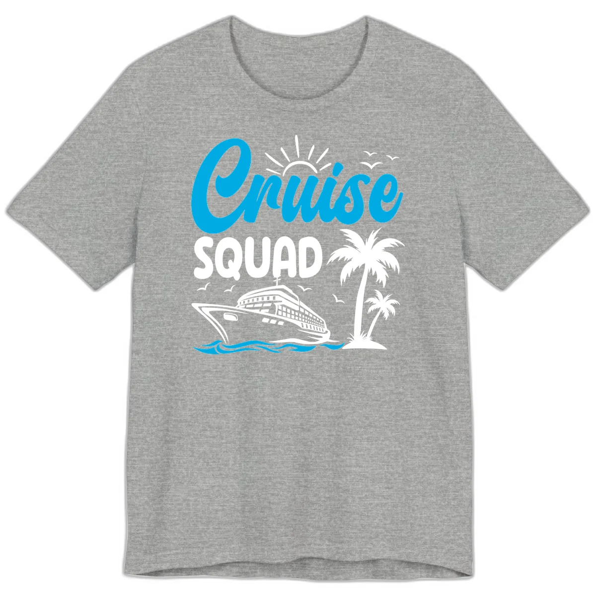 Cruise Squad Vacation Vibes Premium T-Shirt in Athletic Heather