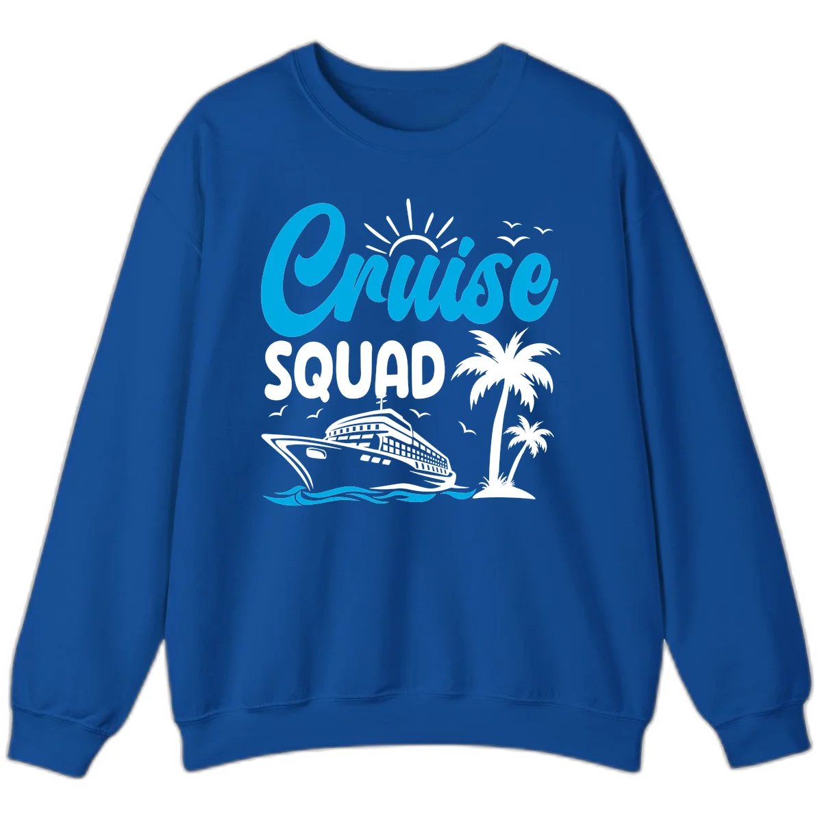 Cruise Squad Vacation Vibes Sweatshirt in Royal