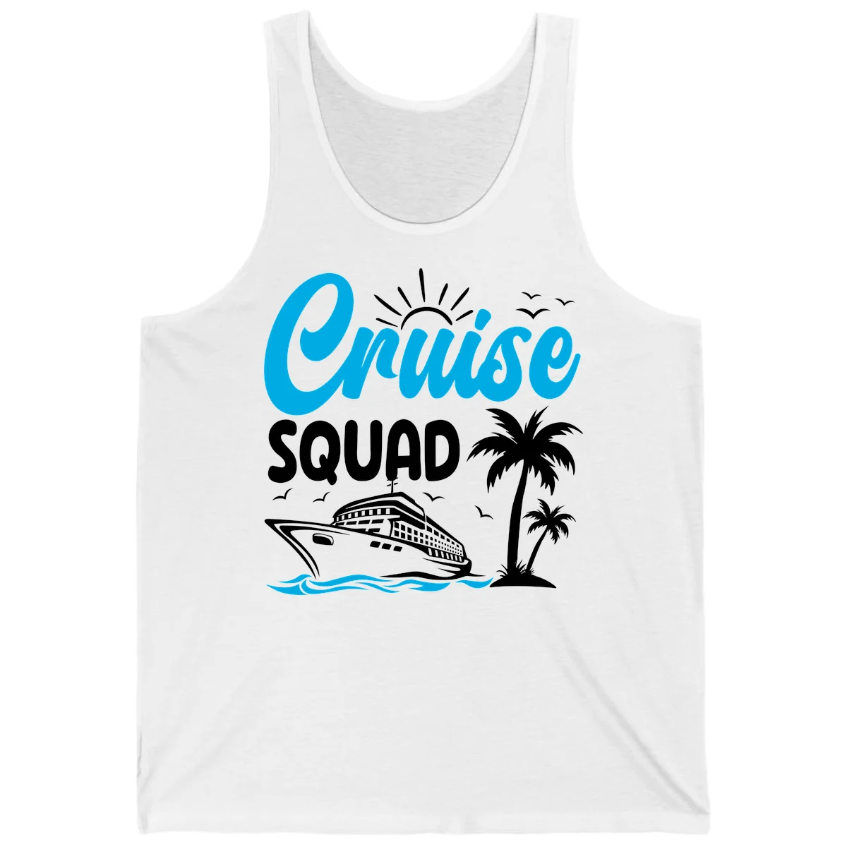 Cruise Squad Vacation Vibes Tank Top in White