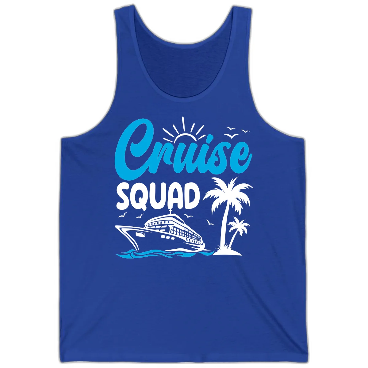 Cruise Squad Vacation Vibes Tank Top in True Royal