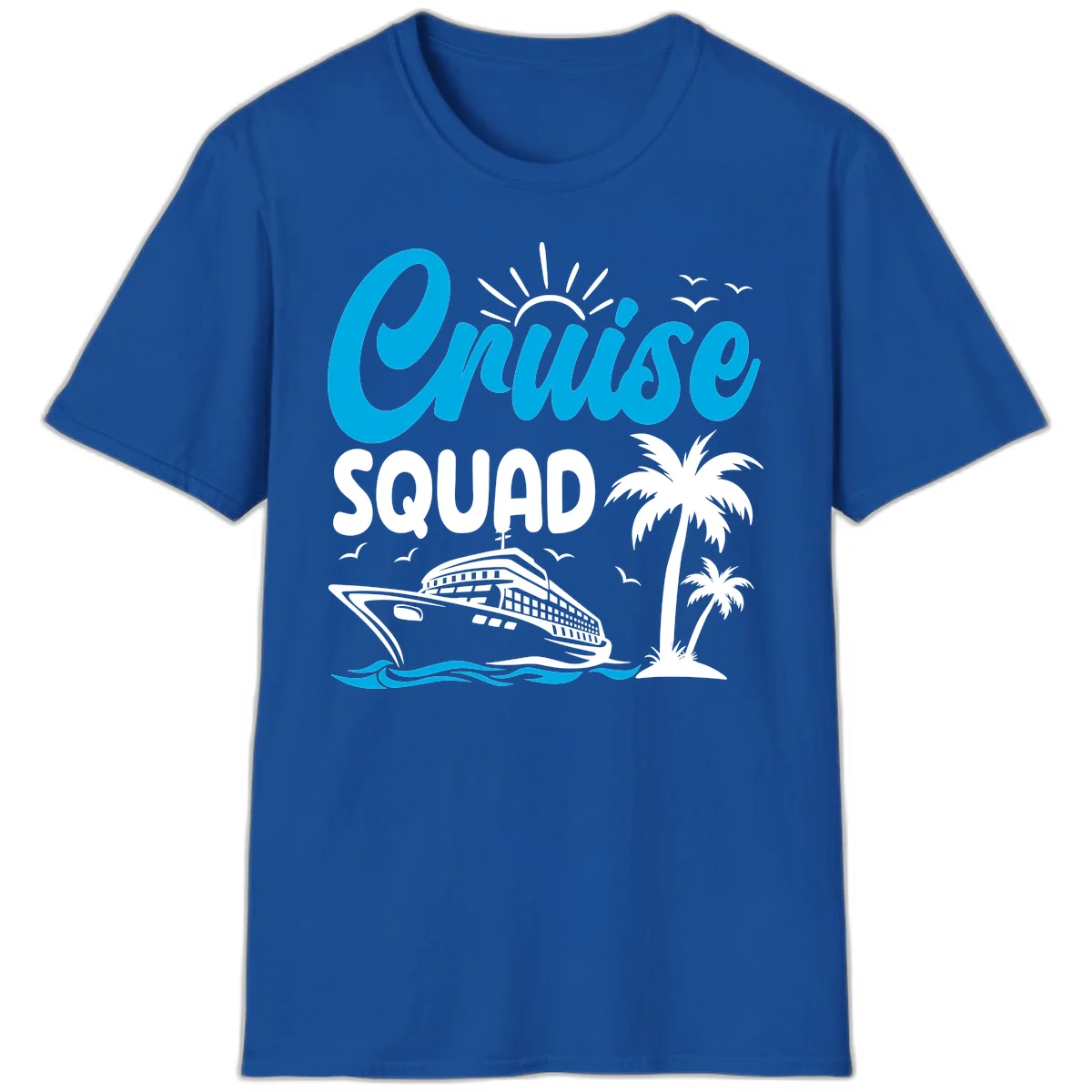 Cruise Squad Vacation Vibes T-Shirt in Royal