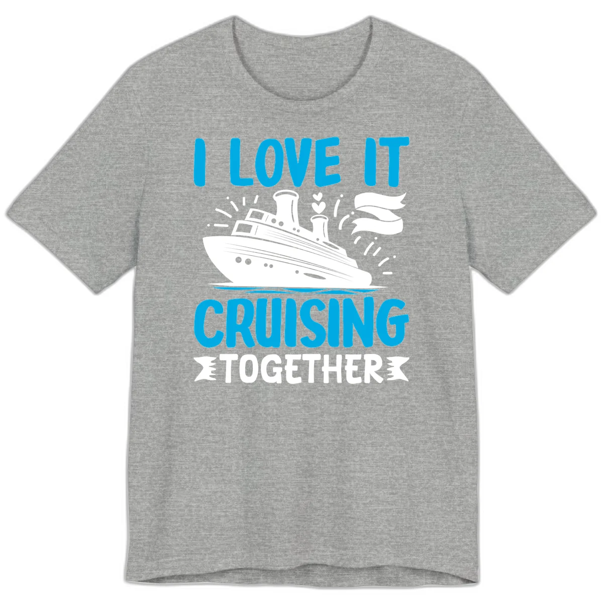 I Love It Cruising Together Premium T-Shirt in Athletic Heather