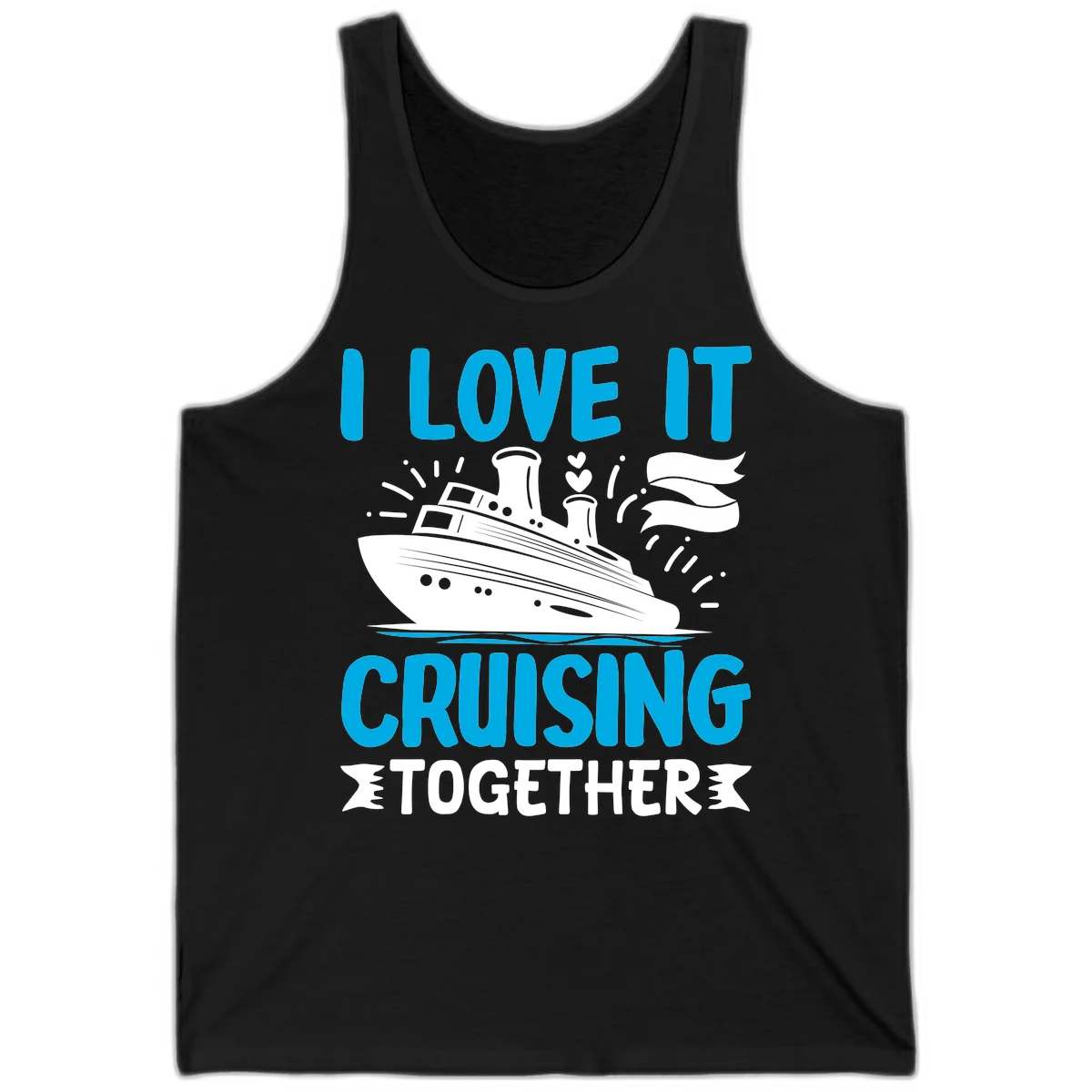 I Love It Cruising Together Cruise Tank Top in Black