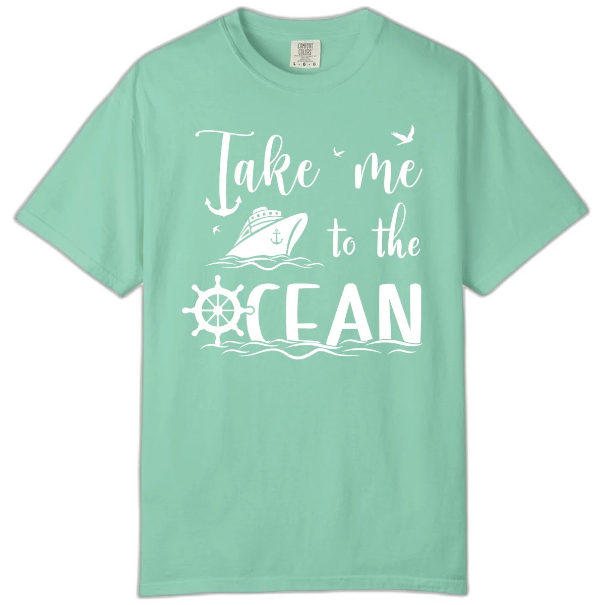 Take Me To The Ocean Comfort Color in Island Reef