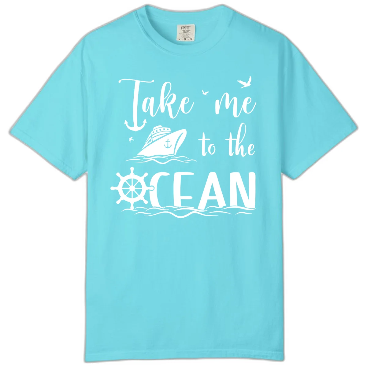 Take Me To The Ocean Comfort Color in Lagoon Blue