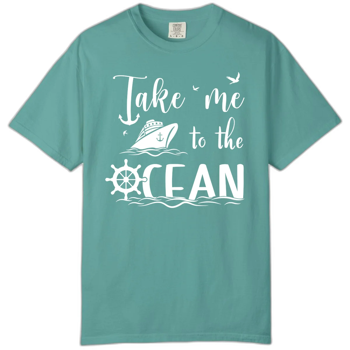 Take Me To The Ocean Comfort Color in Seafoam