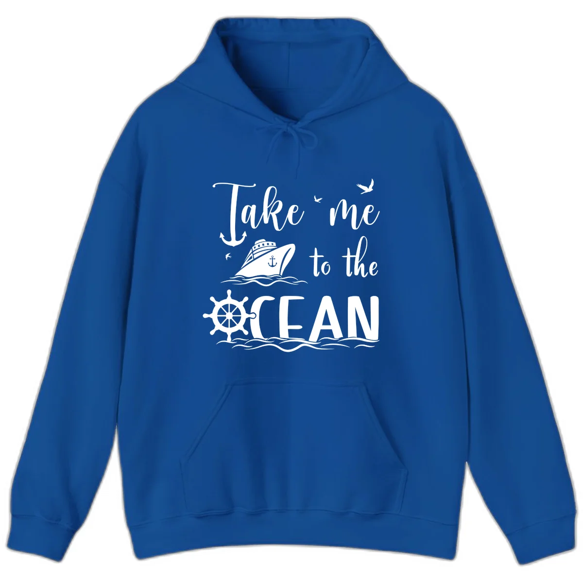 Take Me To The Ocean Hoodie in Royal