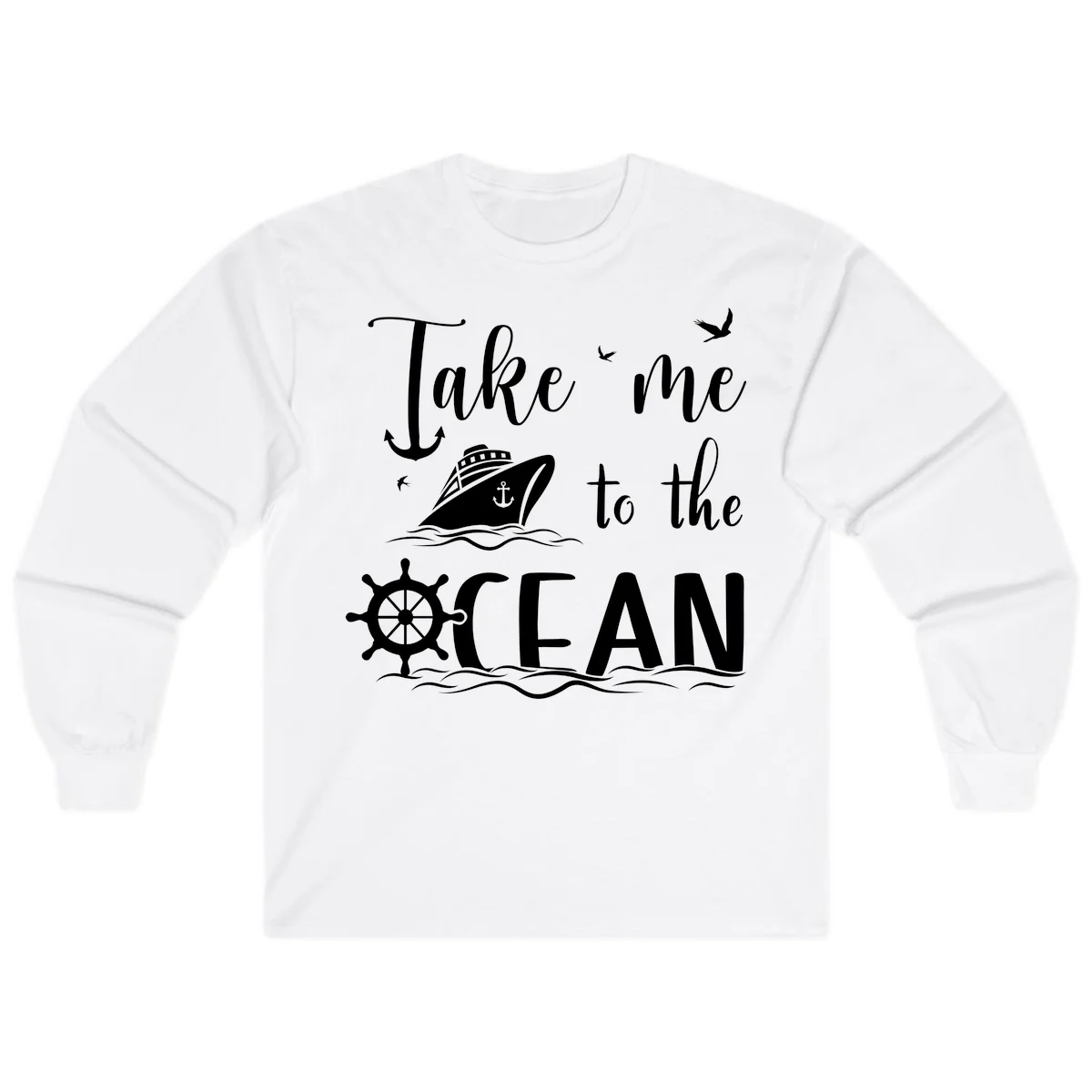 Take Me To The Ocean Long Sleeve in White