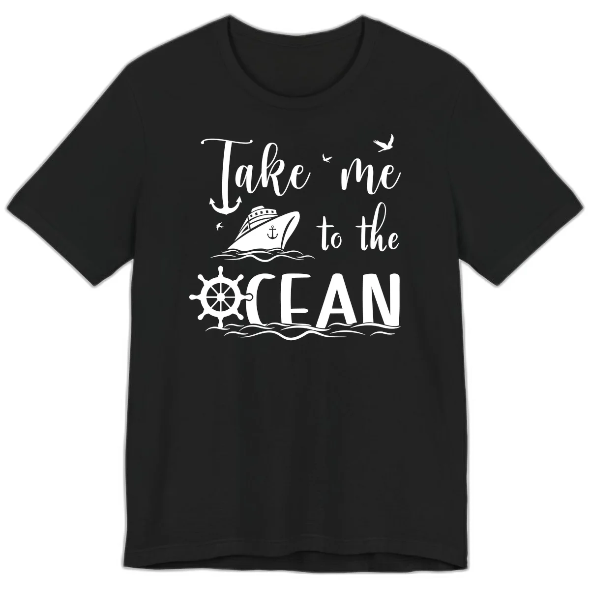 Take Me To The Ocean Premium T-Shirt in Black