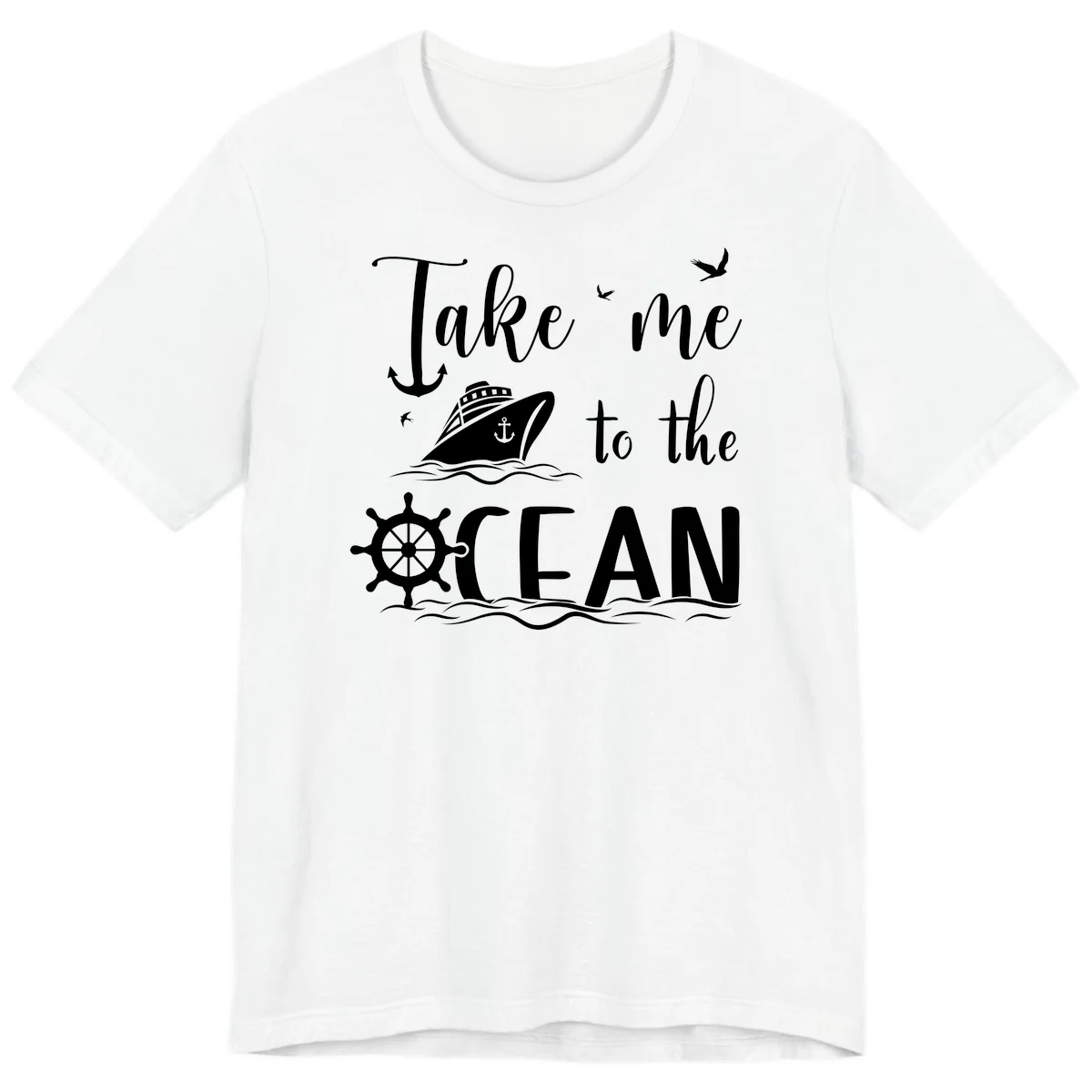 Take Me To The Ocean Premium T-Shirt in White