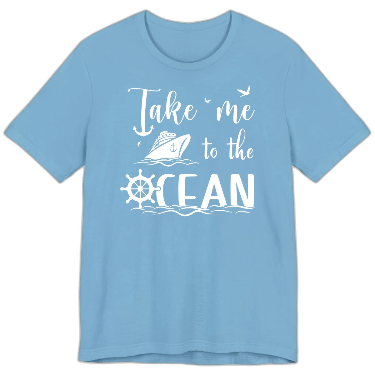 Take Me To The Ocean Premium T-Shirt in Ocean Blue