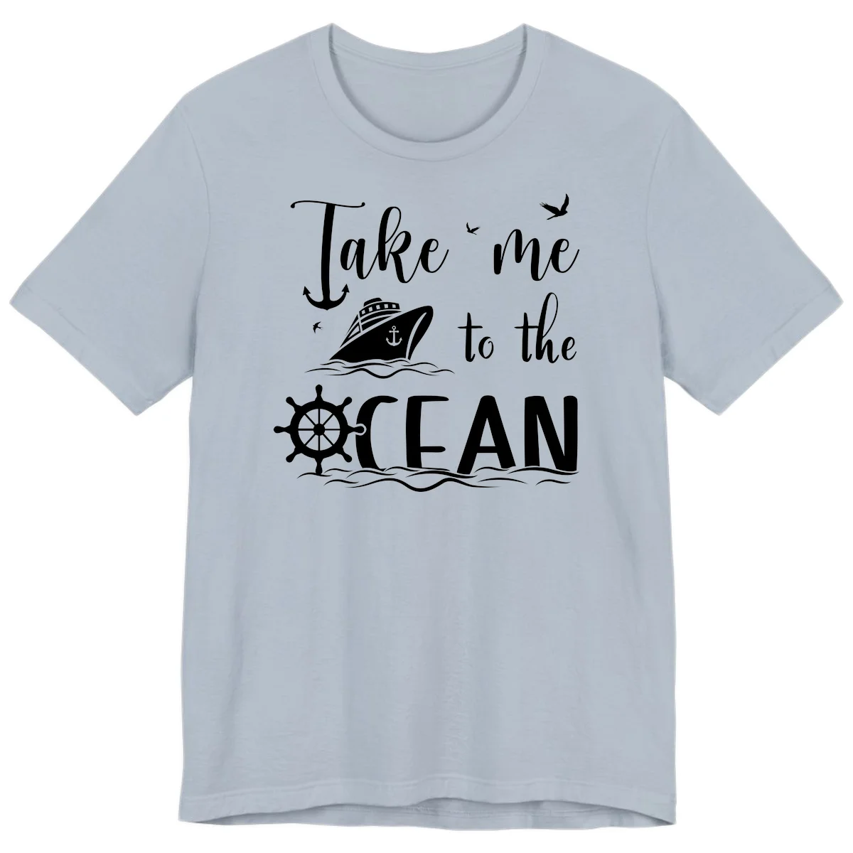 Take Me To The Ocean Premium T-Shirt in Light Blue
