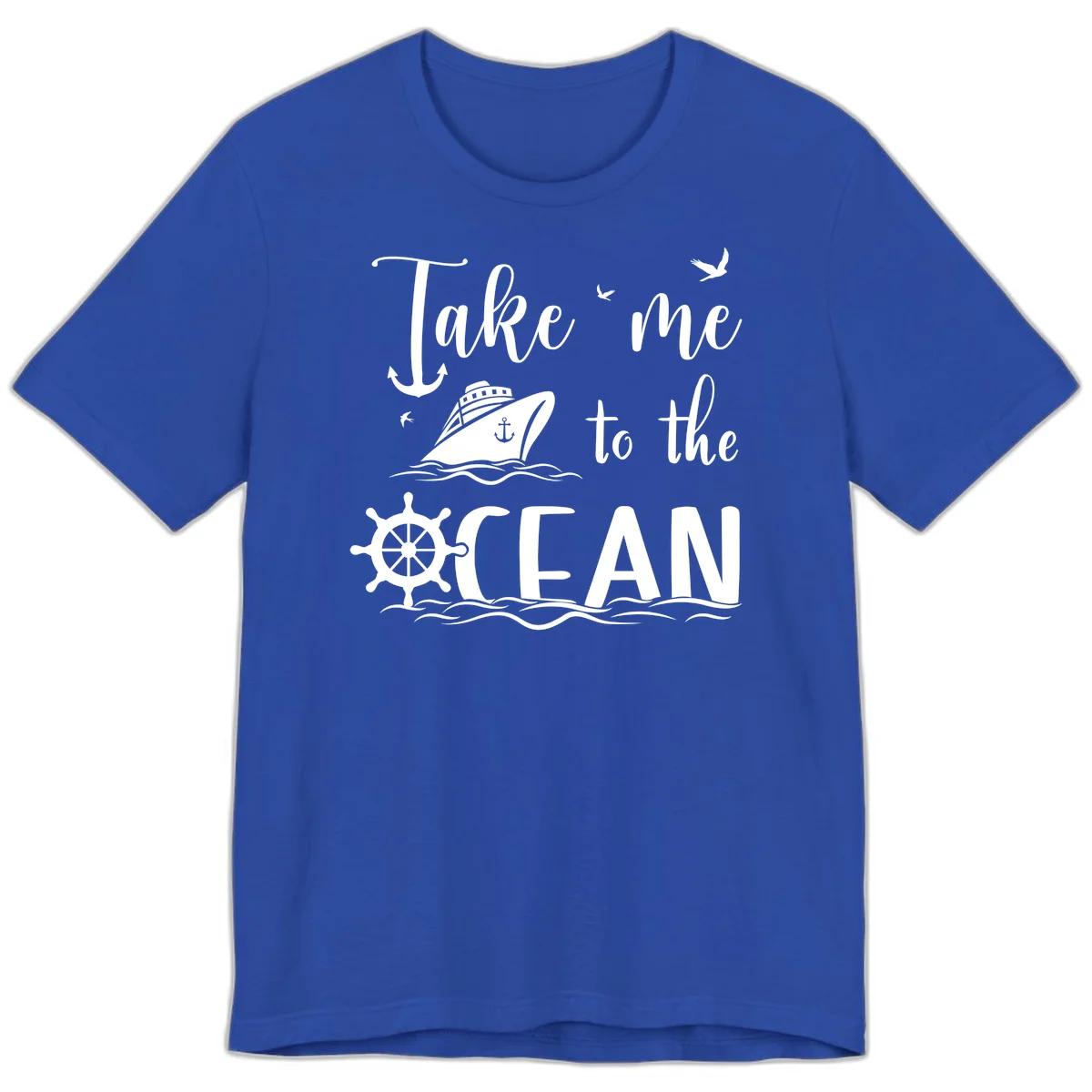 Take Me To The Ocean Premium T-Shirt in True Royal