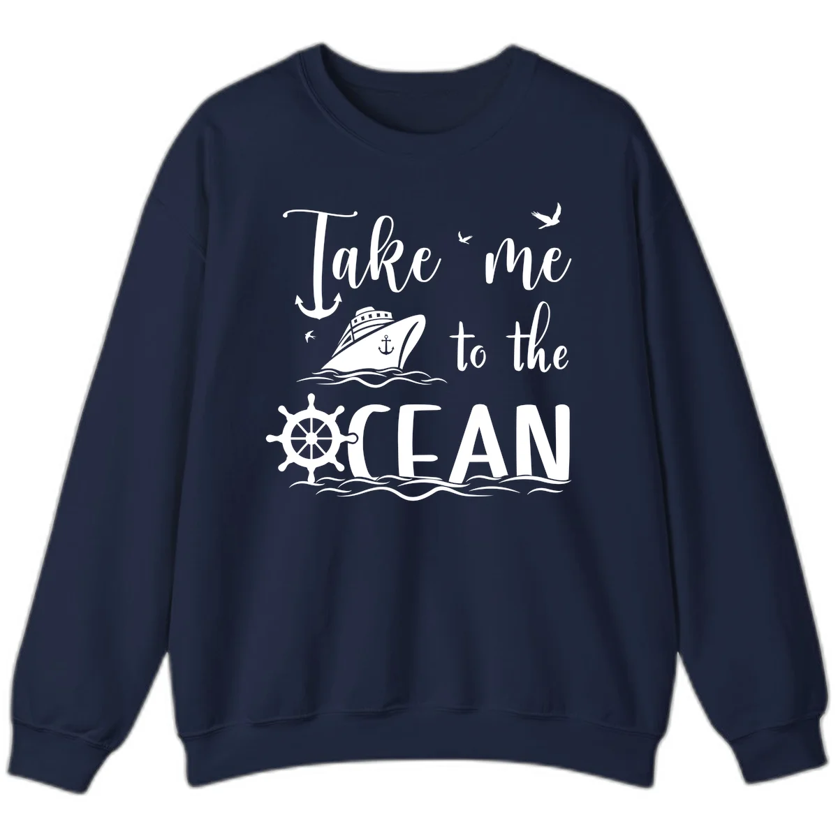 Take Me To The Ocean Sweatshirt in Navy