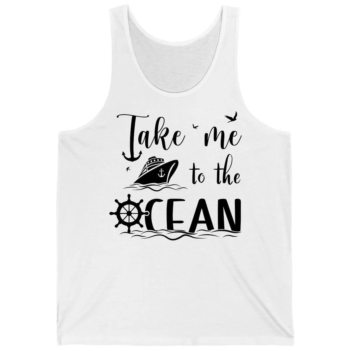 Take Me To The Ocean Tank in White
