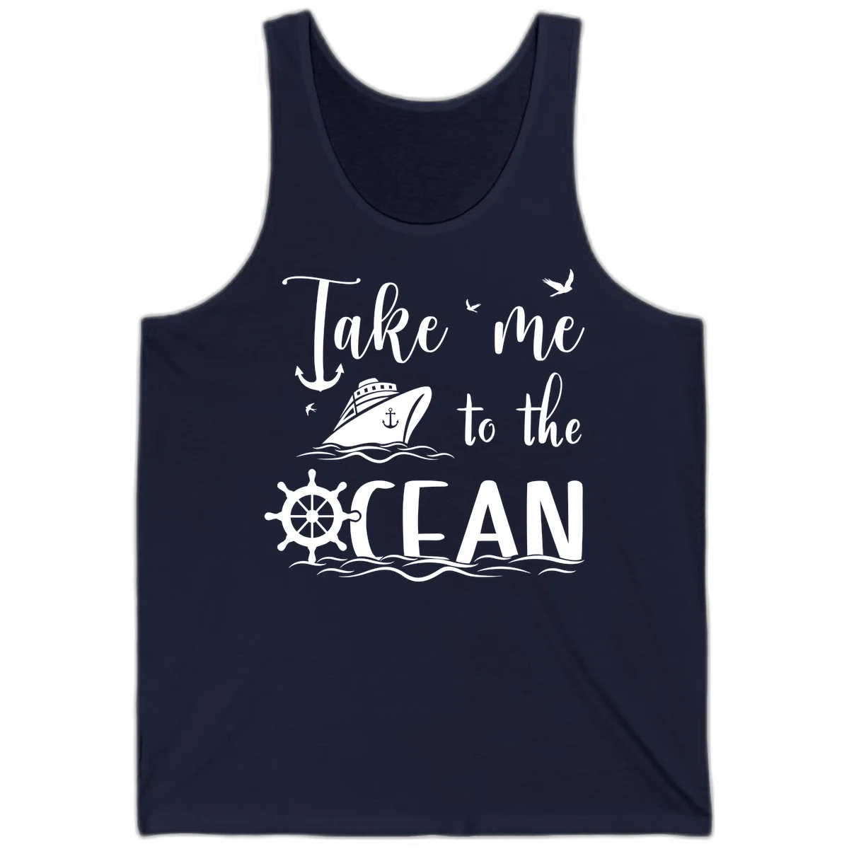 Take Me To The Ocean Tank in Navy