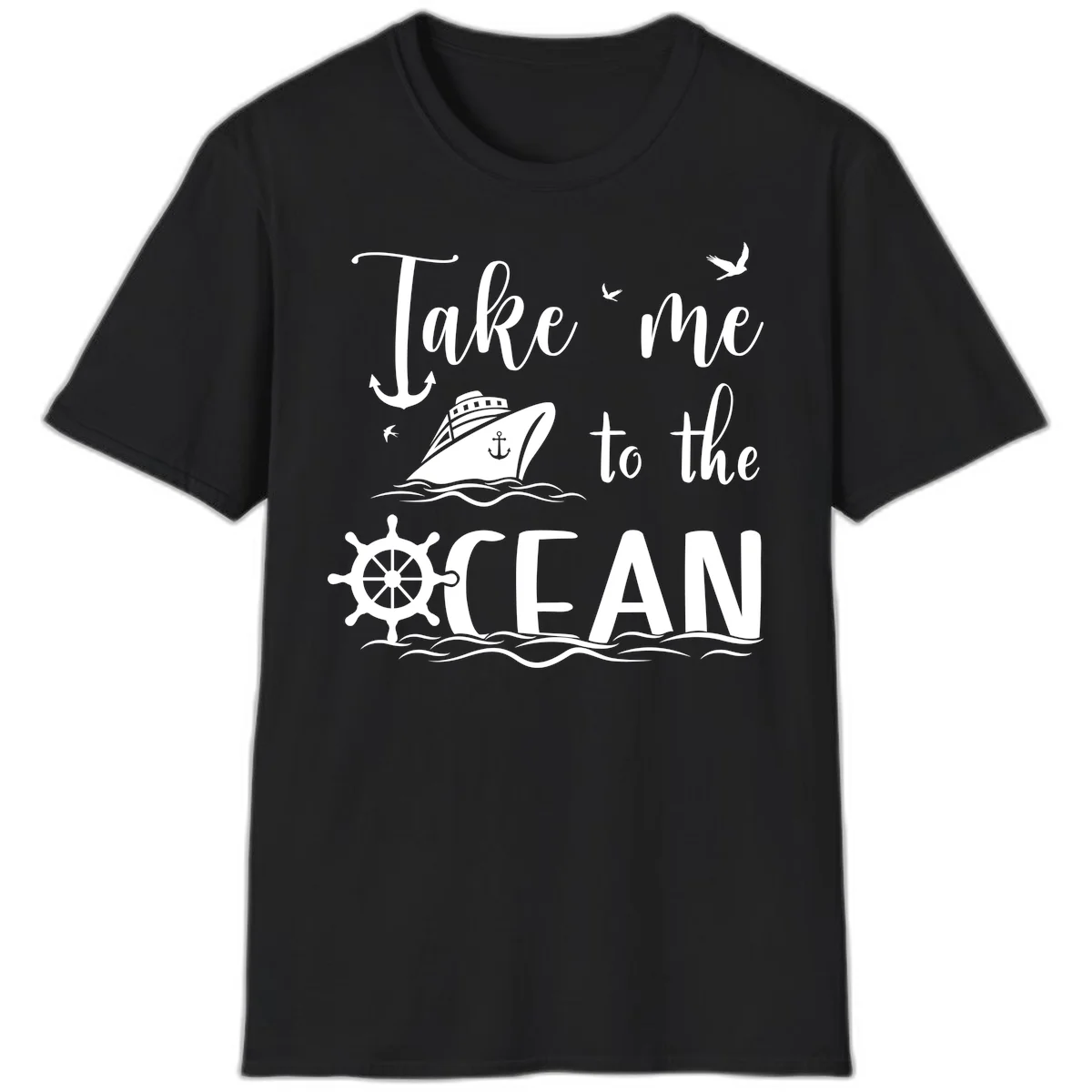 Take Me To The Ocean T-Shirt in Black
