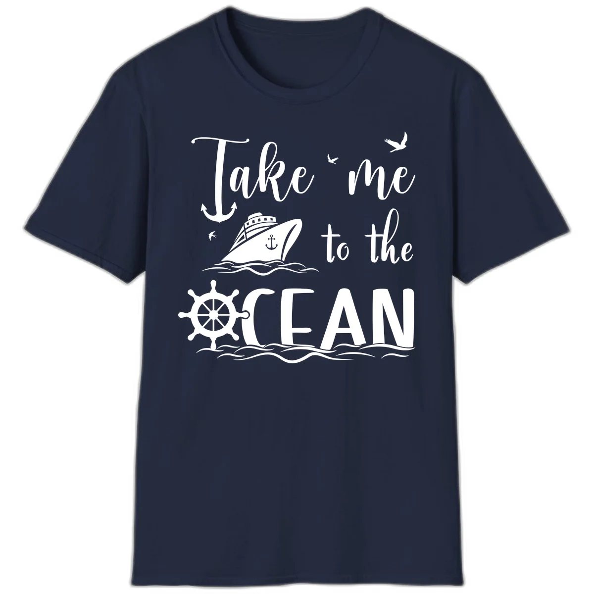 Take Me To The Ocean T-Shirt in Navy