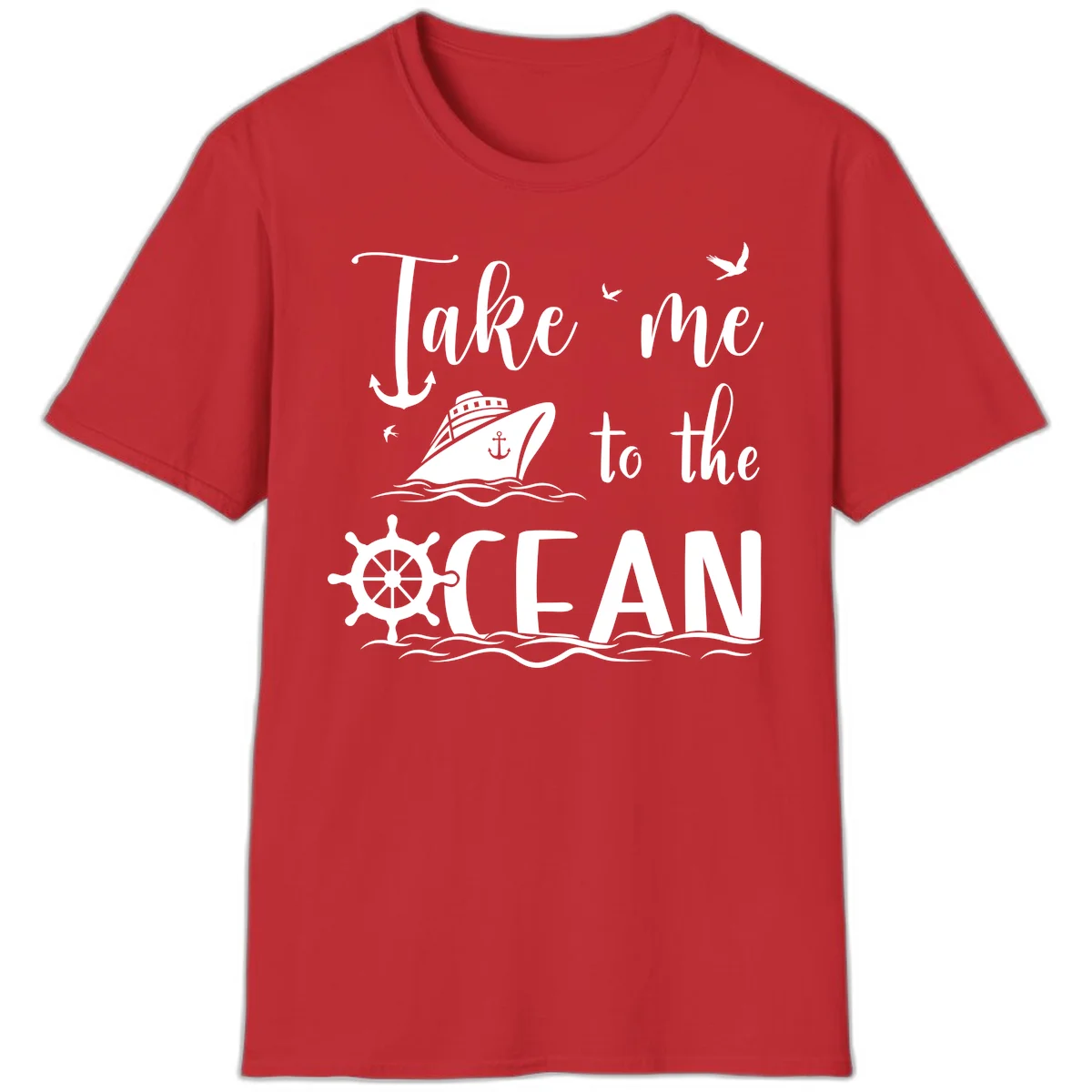 Take Me To The Ocean T-Shirt in Red