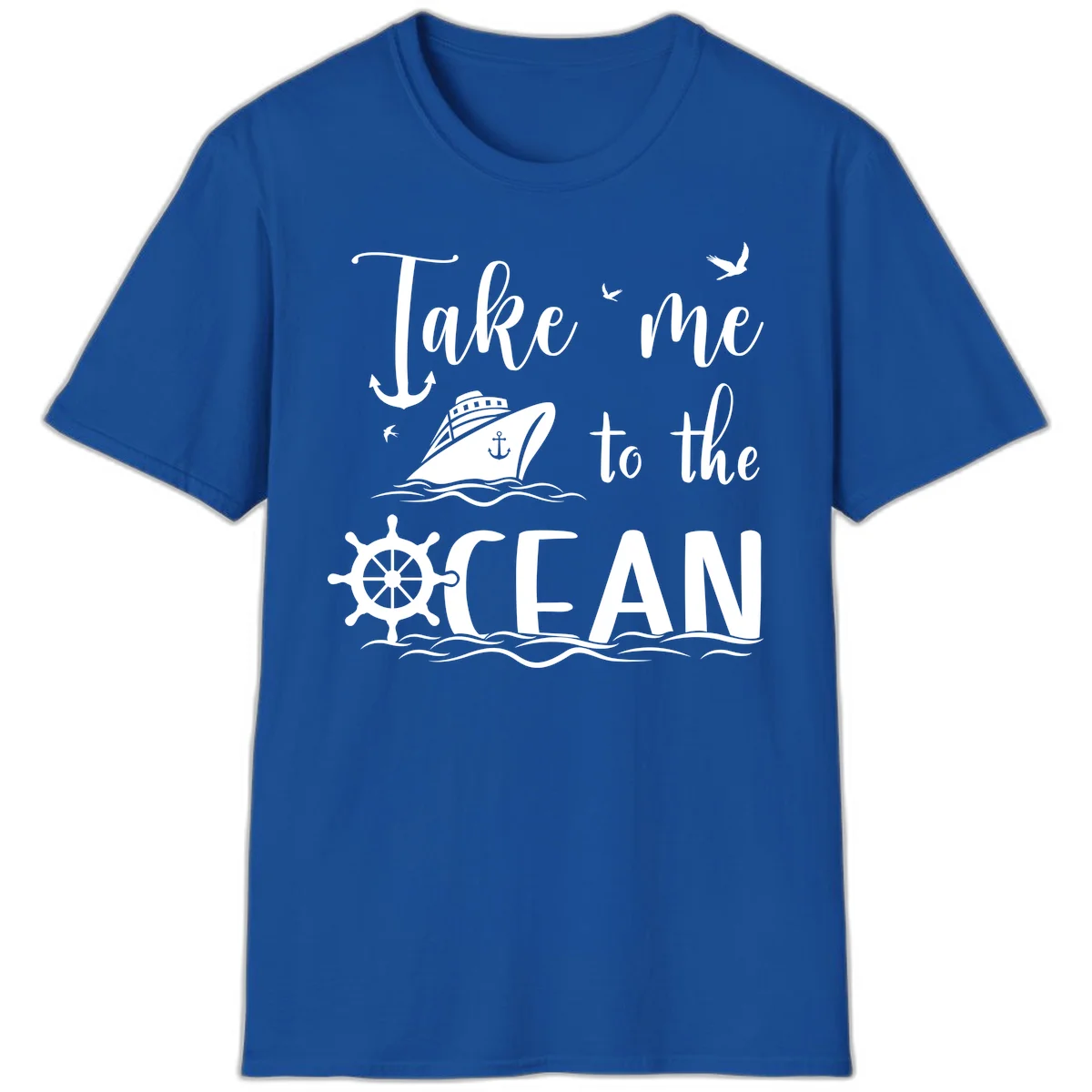 Take Me To The Ocean T-Shirt in Royal