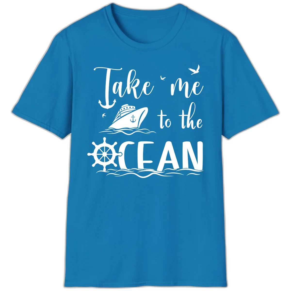 Take Me To The Ocean T-Shirt in Sapphire