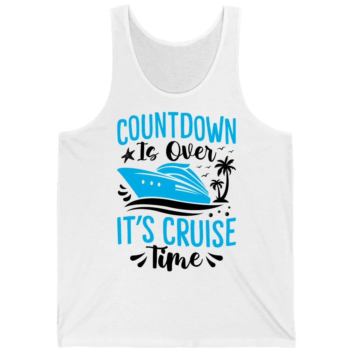 Countdown Is Over It's Cruise Time Tank in White