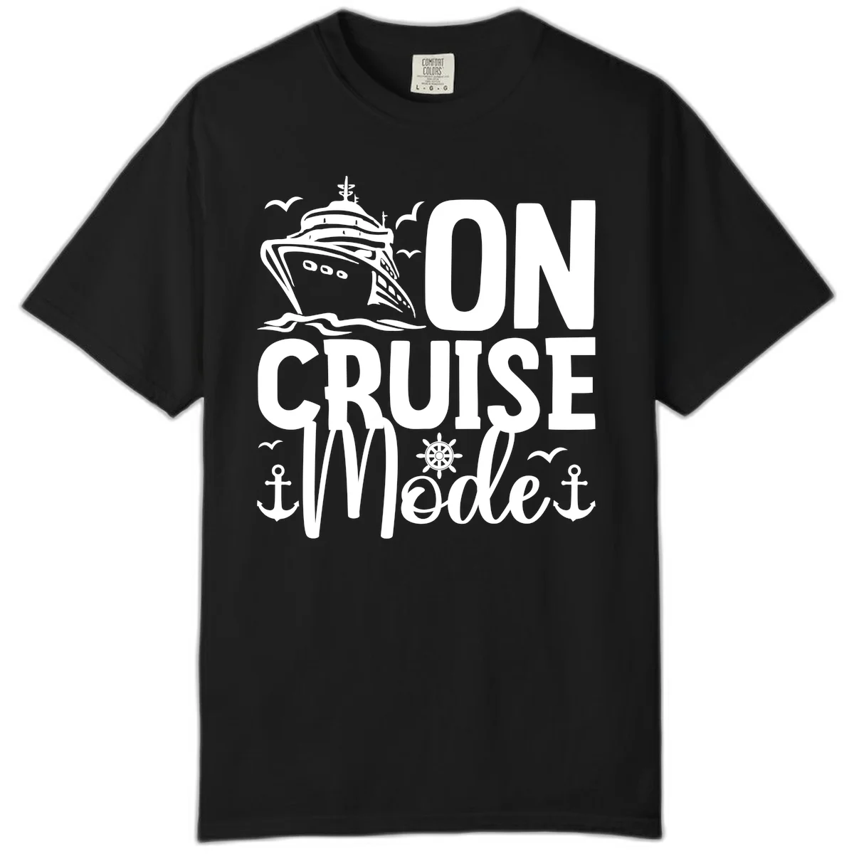 On Cruise Mode Comfort Color T-Shirt in Black