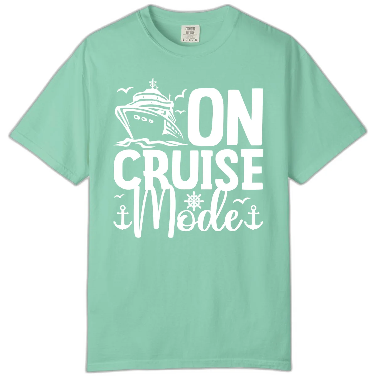 On Cruise Mode Comfort Color T-Shirt in Island Reef