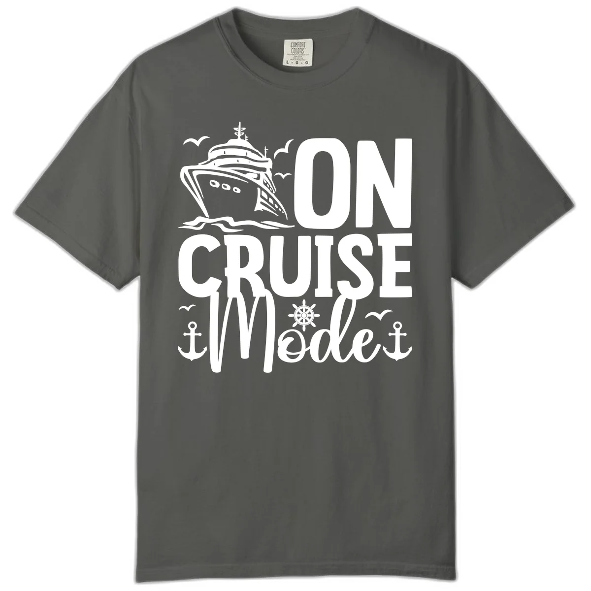 On Cruise Mode Comfort Color T-Shirt in Pepper