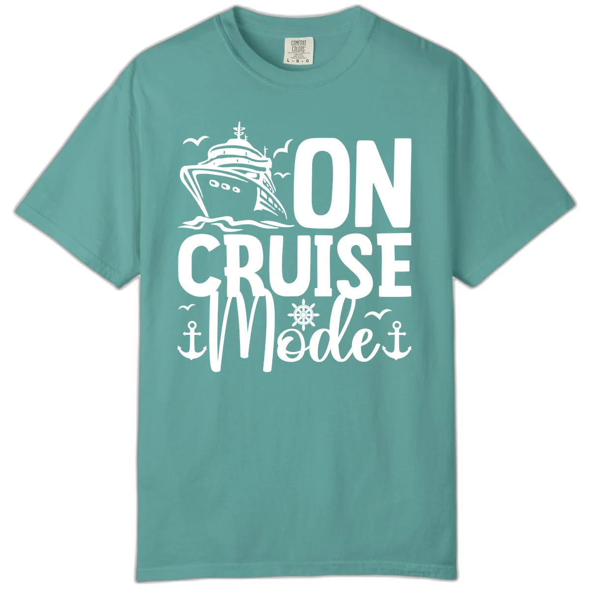 On Cruise Mode Comfort Color T-Shirt in Seafoam