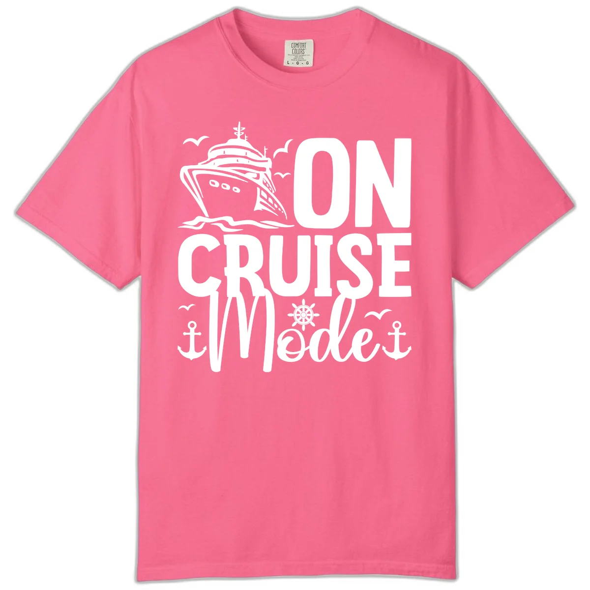 On Cruise Mode Comfort Color T-Shirt in Crunchberry
