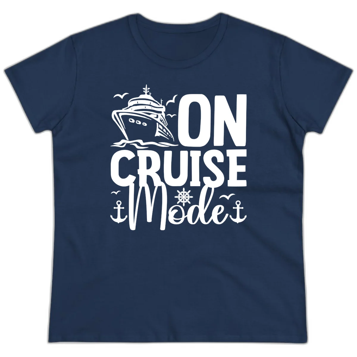 On Cruise Mode Ladies Tee in Navy