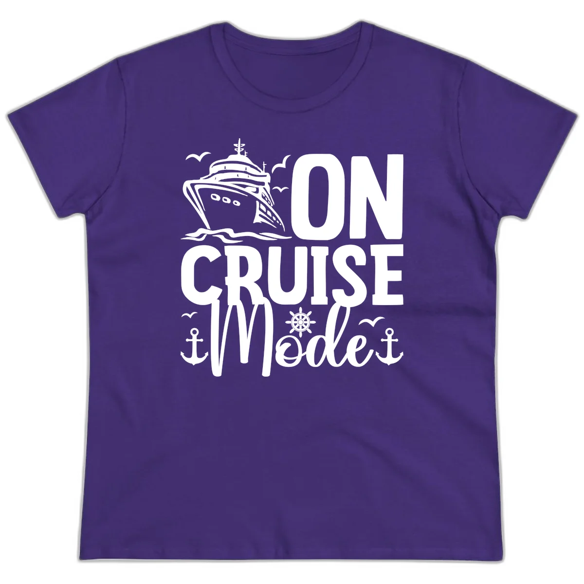 On Cruise Mode Ladies Tee in Purple