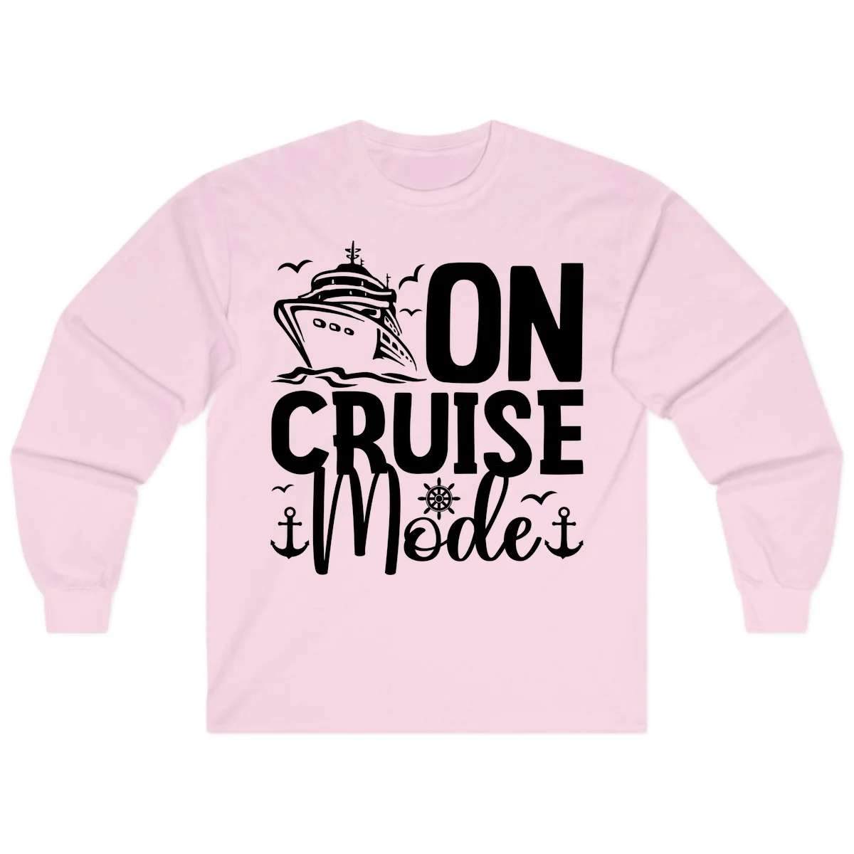 On Cruise Mode Long Sleeve T-Shirt in Light Pink