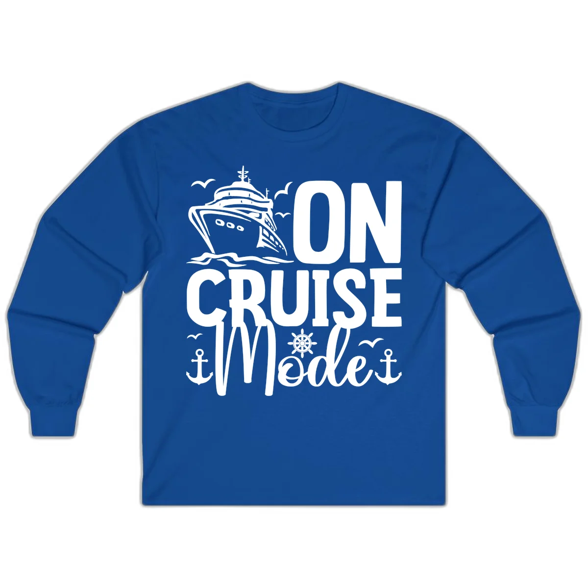 On Cruise Mode Long Sleeve T-Shirt in Royal