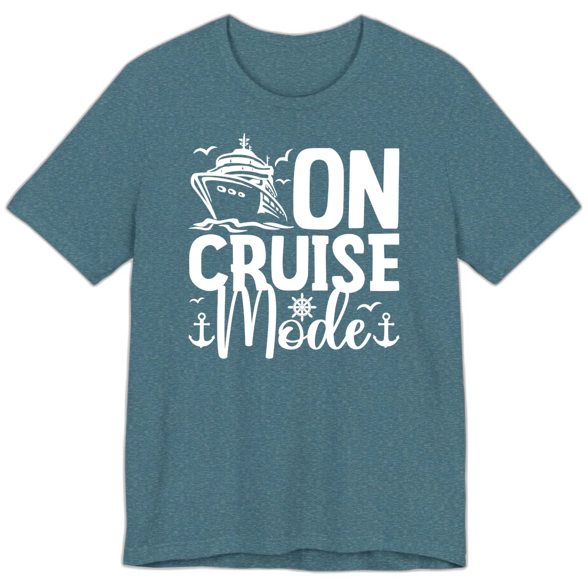 On Cruise Mode Premium T-Shirt in Heather Deep Teal
