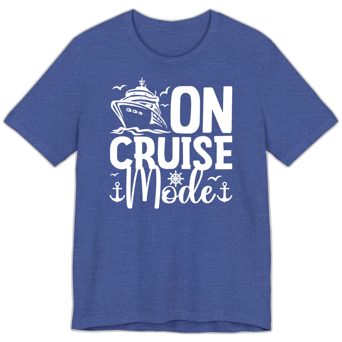 On Cruise Mode Premium T-Shirt in Heather True Royal