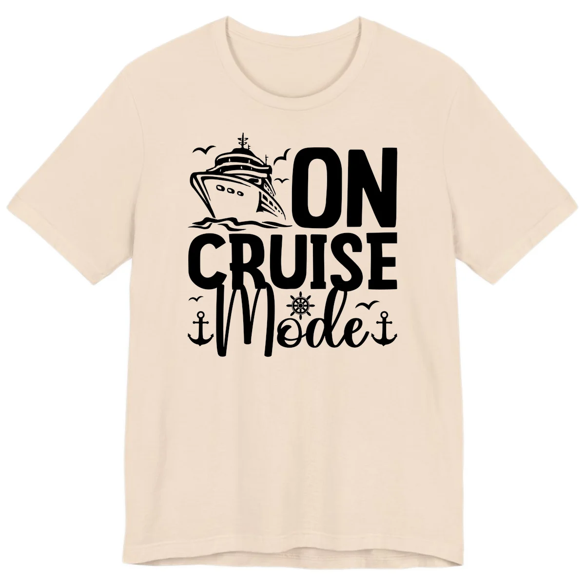 On Cruise Mode Premium T-Shirt in Soft Cream