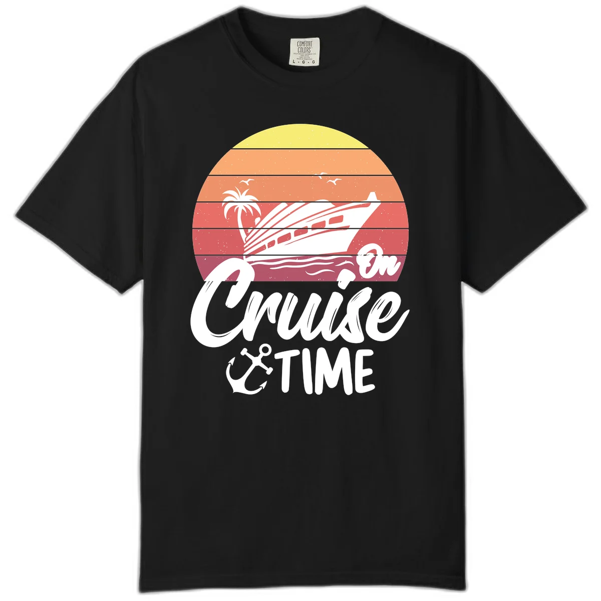 Cruise Time Sunset Vibes Comfort Color in Black