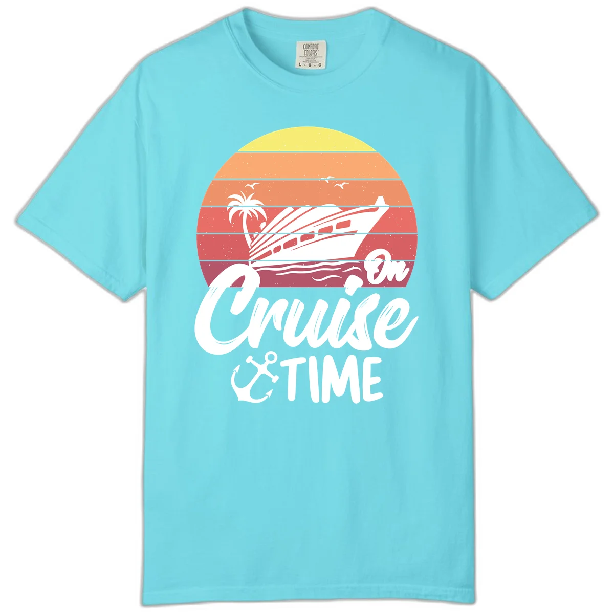 Cruise Time Sunset Vibes Comfort Color in Lagoon Blue