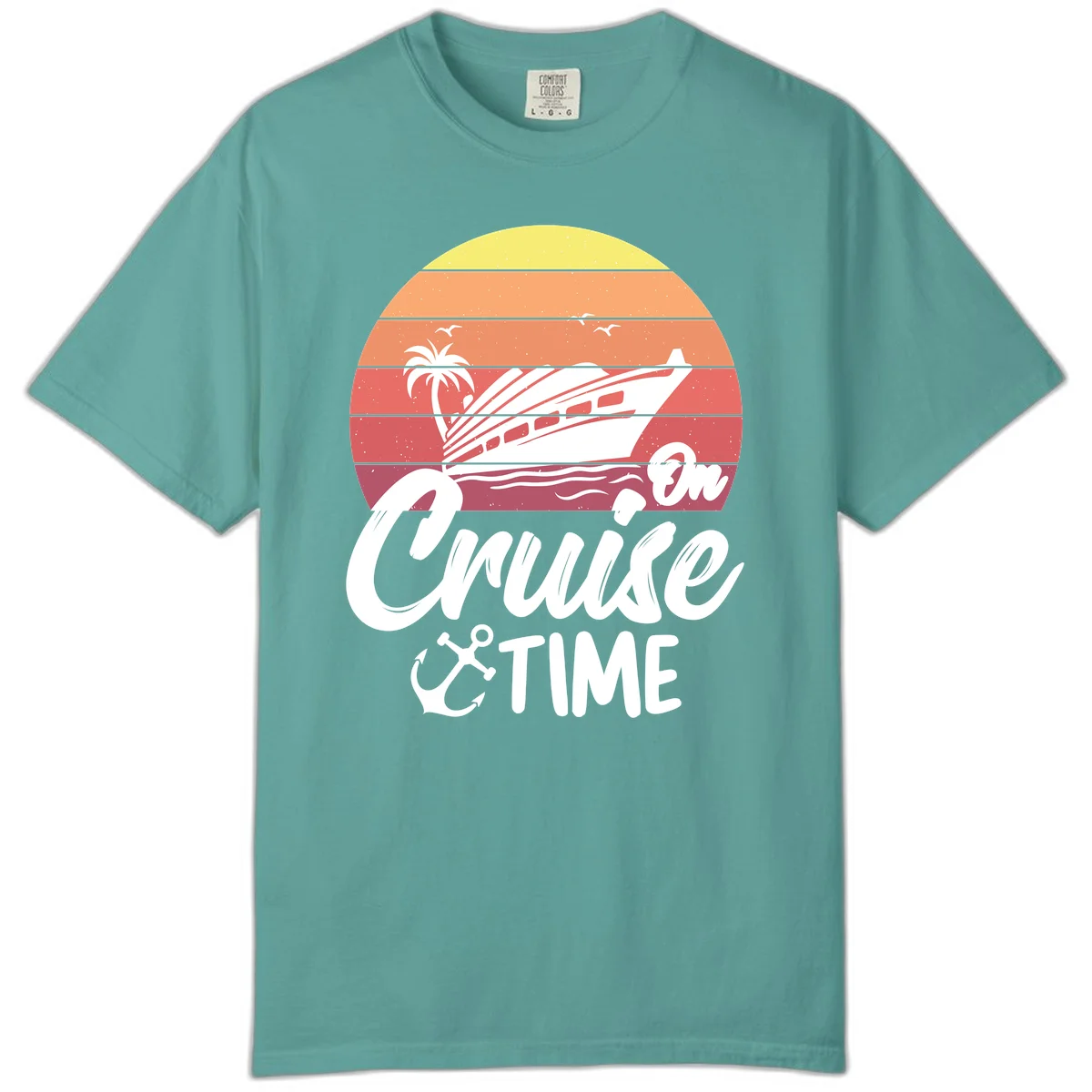 Cruise Time Sunset Vibes Comfort Color in Seafoam