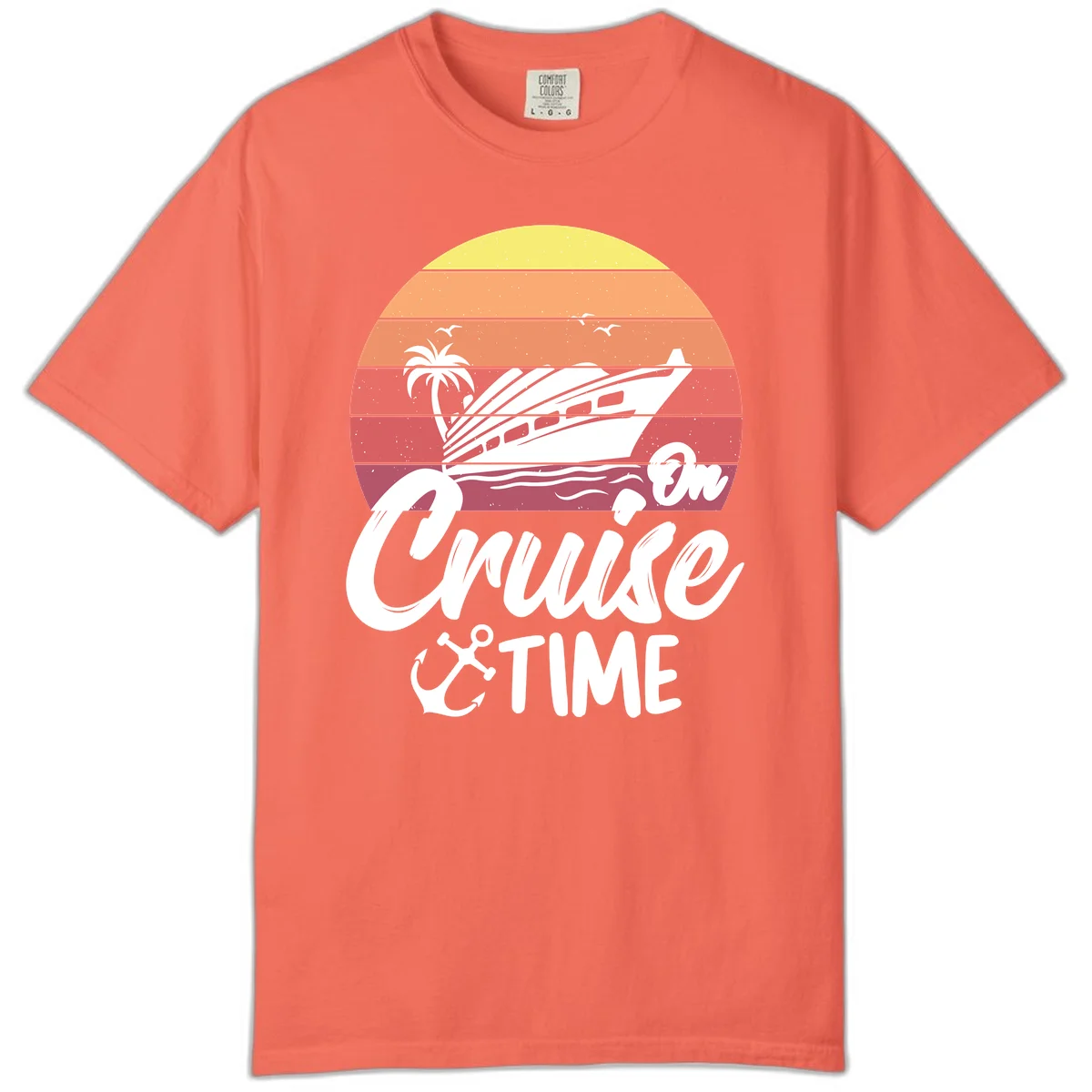 Cruise Time Sunset Vibes Comfort Color in Bright Salmon
