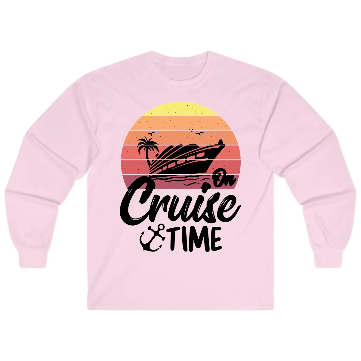 Cruise Time Sunset Vibes Long Sleeve in Light Pink