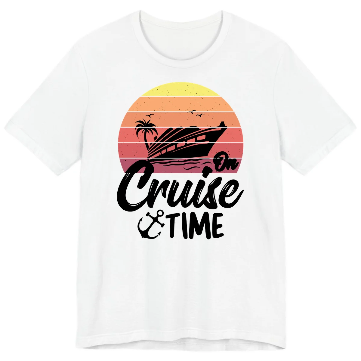 Cruise Time Sunset Vibes Premium T-Shirt in White
