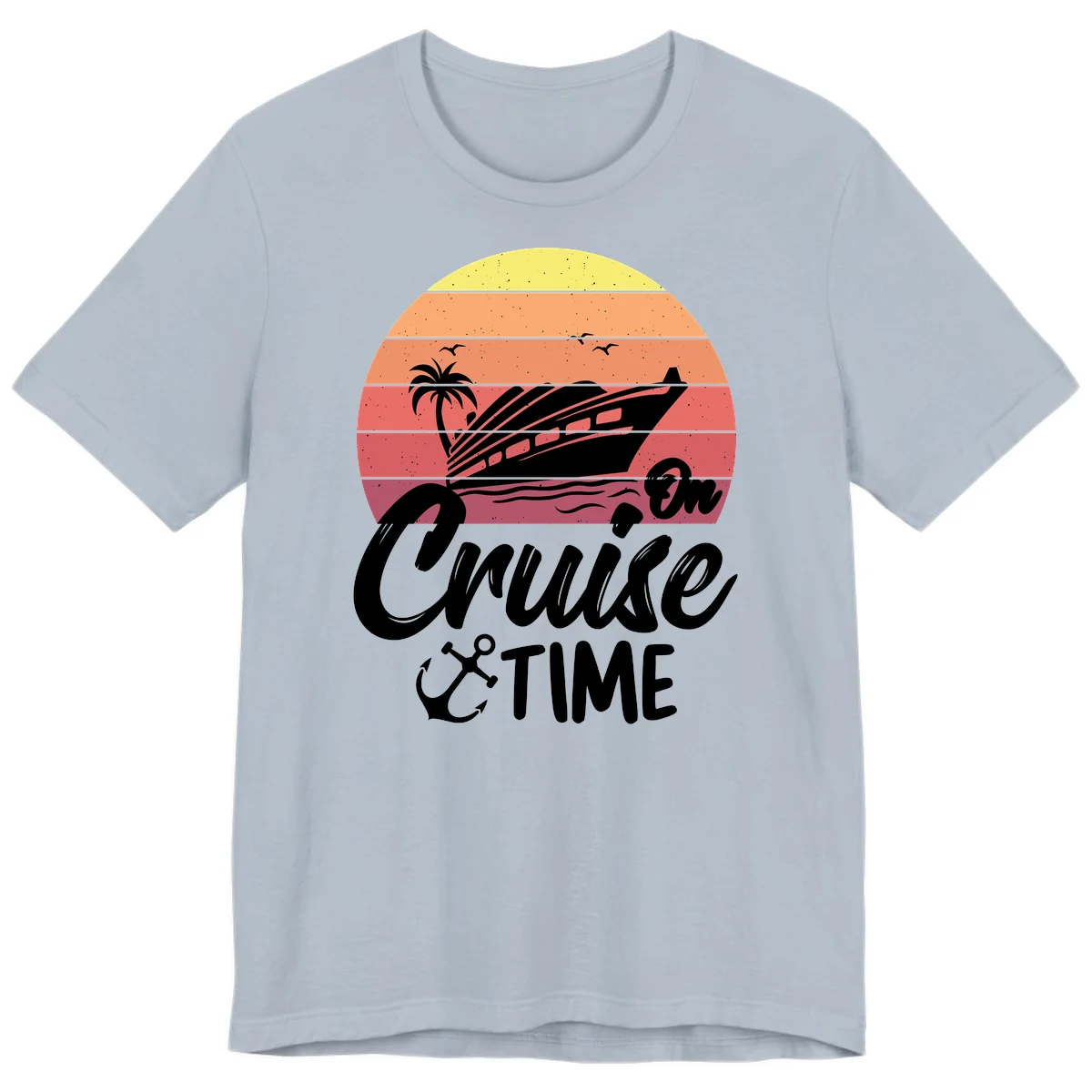 Cruise Time Sunset Vibes Premium T-Shirt in Light Blue
