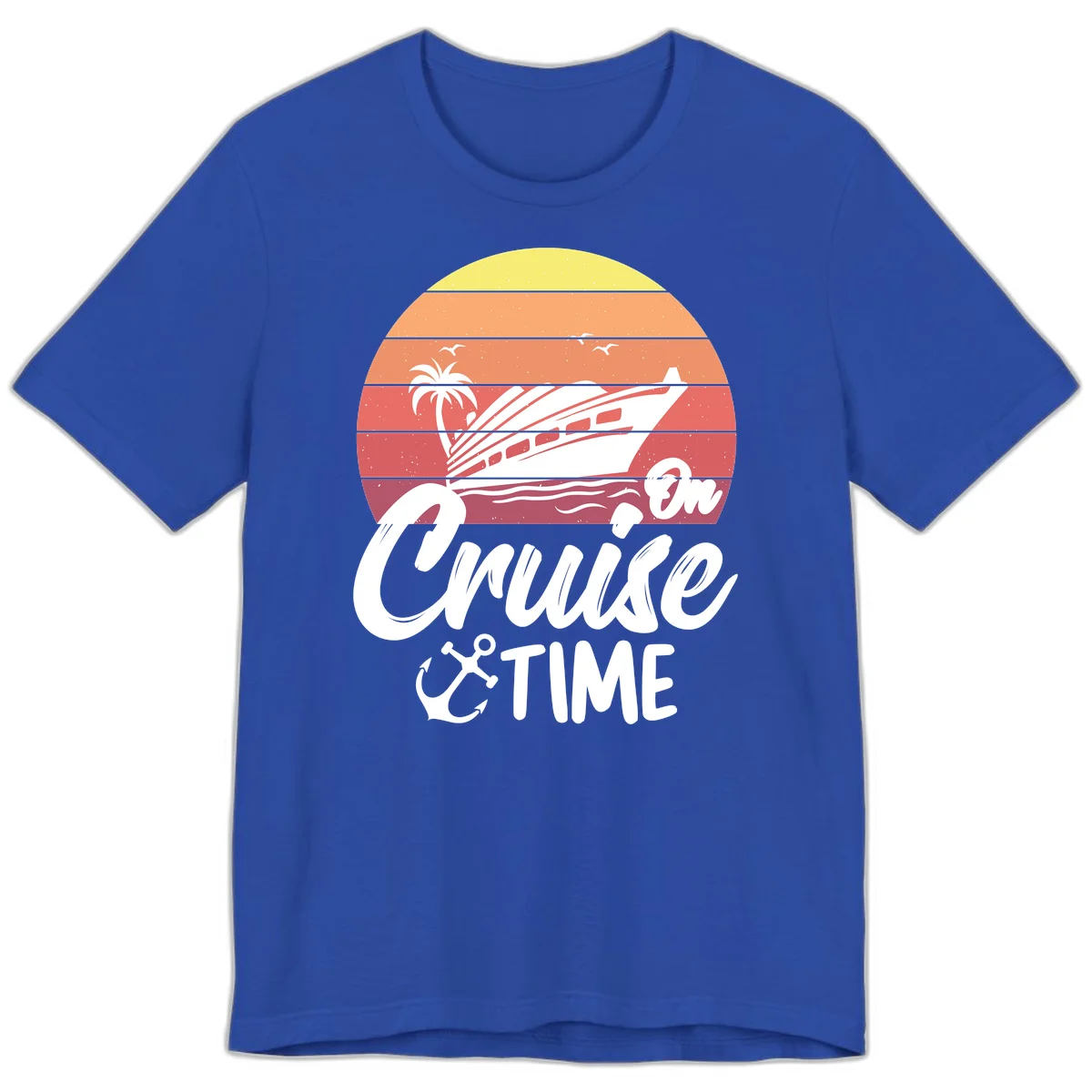 Cruise Time Sunset Vibes Premium T-Shirt in True Royal