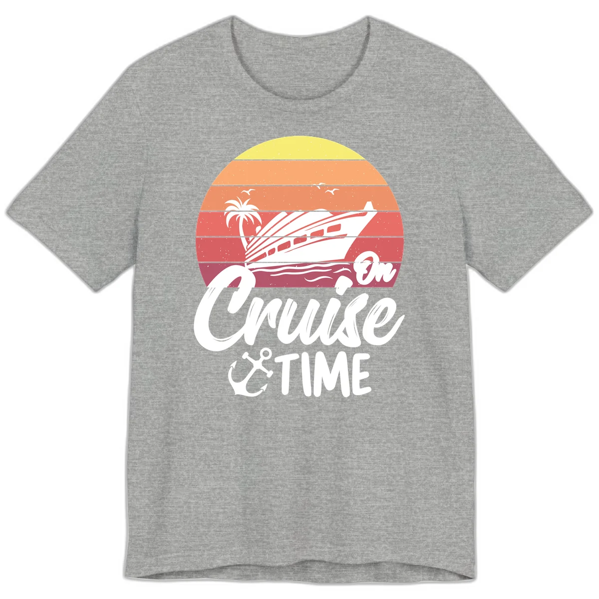 Cruise Time Sunset Vibes Premium T-Shirt in Athletic Heather